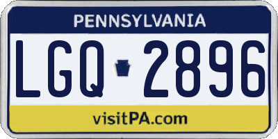 PA license plate LGQ2896