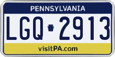 PA license plate LGQ2913