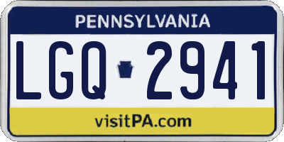 PA license plate LGQ2941
