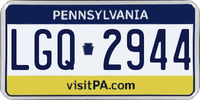 PA license plate LGQ2944