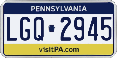 PA license plate LGQ2945