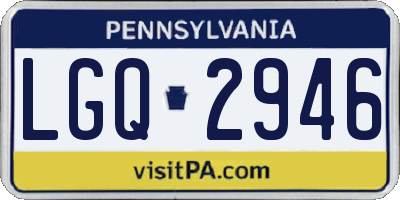 PA license plate LGQ2946