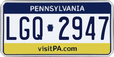 PA license plate LGQ2947