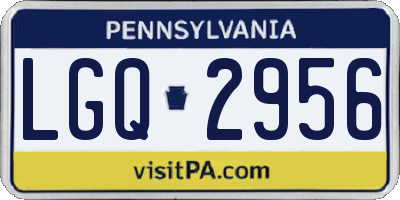 PA license plate LGQ2956