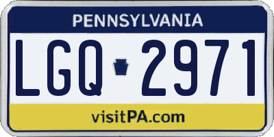 PA license plate LGQ2971