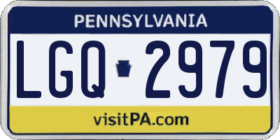 PA license plate LGQ2979