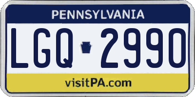 PA license plate LGQ2990