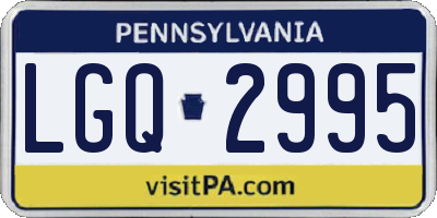 PA license plate LGQ2995