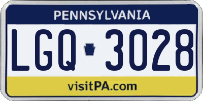 PA license plate LGQ3028