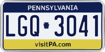 PA license plate LGQ3041