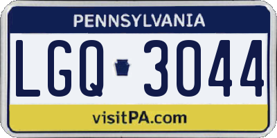 PA license plate LGQ3044