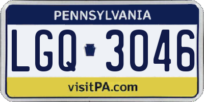 PA license plate LGQ3046