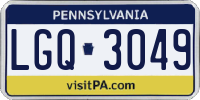 PA license plate LGQ3049