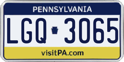 PA license plate LGQ3065