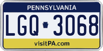 PA license plate LGQ3068