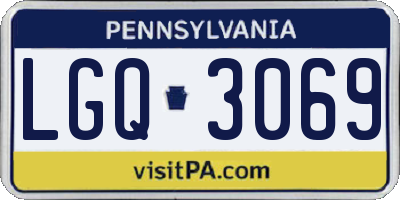 PA license plate LGQ3069