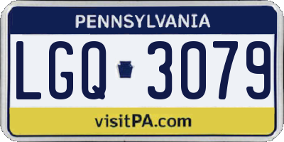 PA license plate LGQ3079