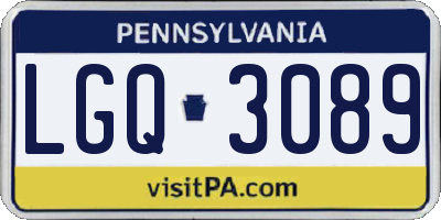 PA license plate LGQ3089