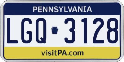 PA license plate LGQ3128