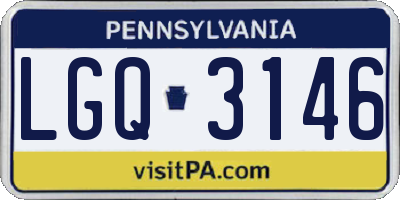 PA license plate LGQ3146