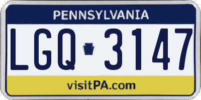 PA license plate LGQ3147
