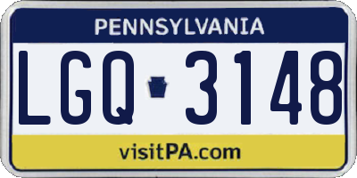 PA license plate LGQ3148