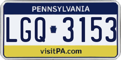 PA license plate LGQ3153