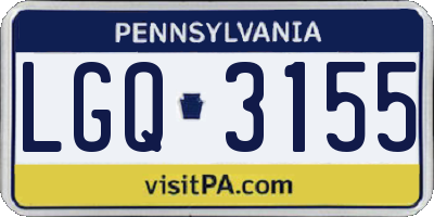 PA license plate LGQ3155