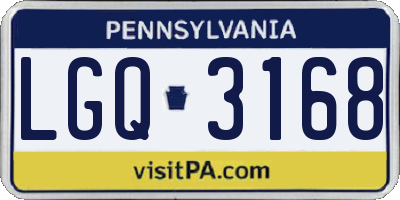 PA license plate LGQ3168