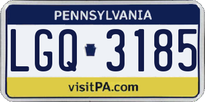 PA license plate LGQ3185