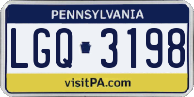 PA license plate LGQ3198