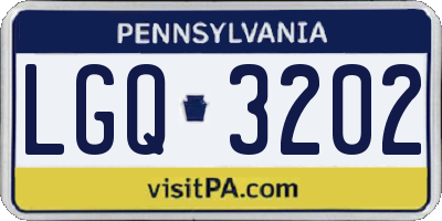 PA license plate LGQ3202