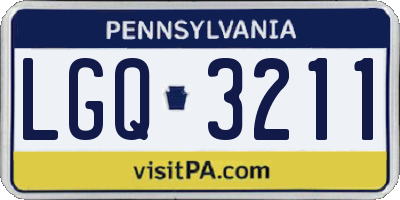 PA license plate LGQ3211