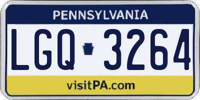 PA license plate LGQ3264