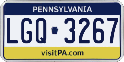 PA license plate LGQ3267