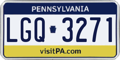 PA license plate LGQ3271
