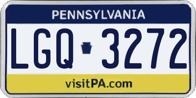 PA license plate LGQ3272
