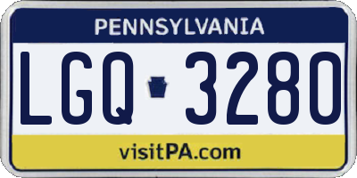 PA license plate LGQ3280