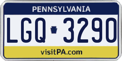 PA license plate LGQ3290