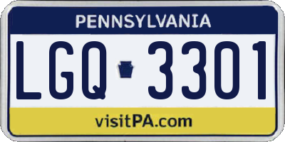 PA license plate LGQ3301