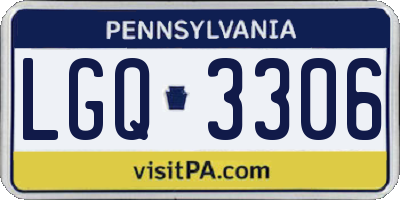 PA license plate LGQ3306