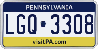 PA license plate LGQ3308