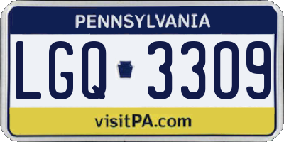 PA license plate LGQ3309