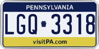 PA license plate LGQ3318