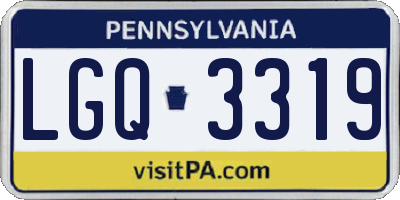 PA license plate LGQ3319