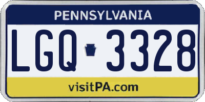 PA license plate LGQ3328