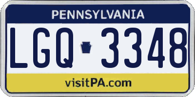 PA license plate LGQ3348