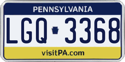 PA license plate LGQ3368