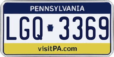 PA license plate LGQ3369