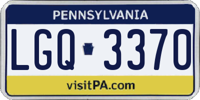 PA license plate LGQ3370